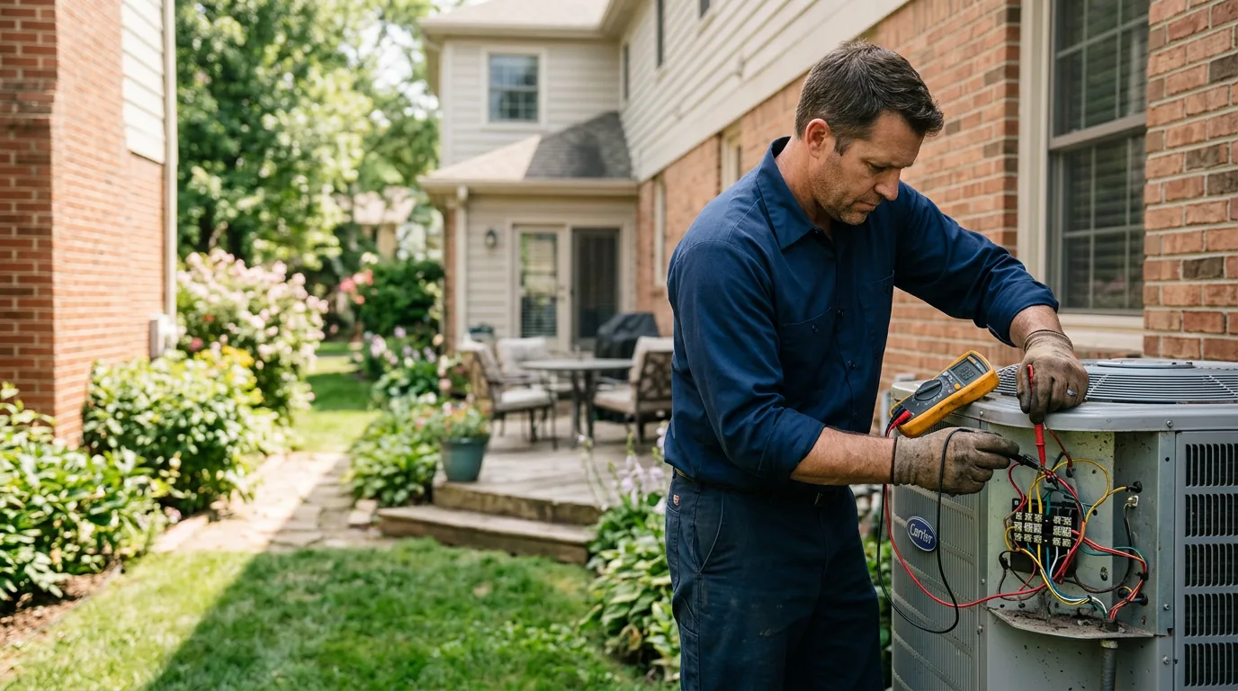 HVAC technician working near Calverton, NY